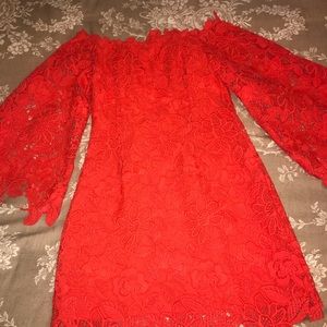 Chili Pepper Red lace dress free people